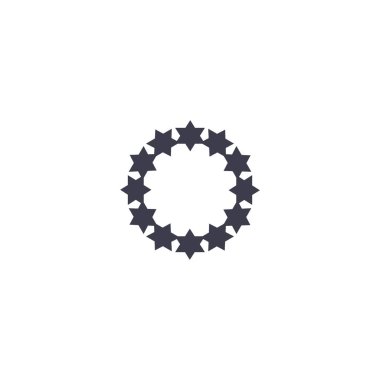 Noel çelenk düz stil ikonu, vektör çizim  