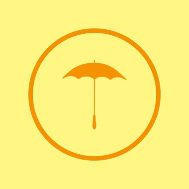 şemsiye düz simge, vektör illüstrasyonu 