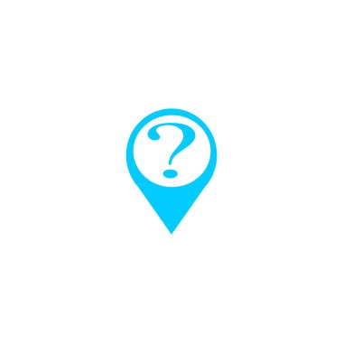 soru işareti basit simge vektör çizim