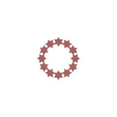 Noel çelenk düz stil ikonu, vektör çizim  