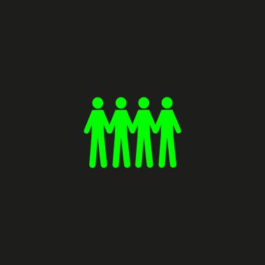 İşadamları düz simgesi, vektör çizim