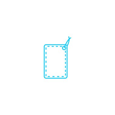 asmak etiketi düz simgesi, vektör çizim 