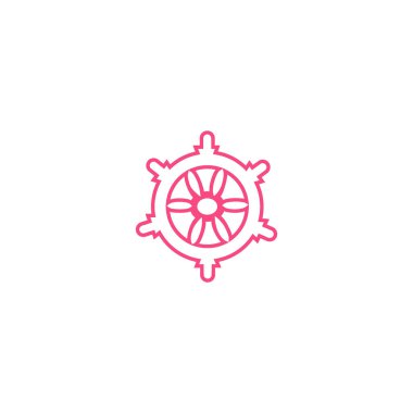 tekne El-tekerlek minimalist simgesi 