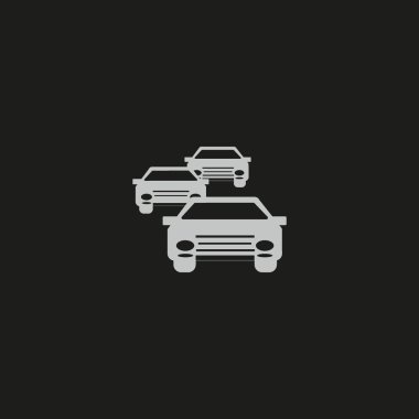 minimalist vektör simge üç araba sürme