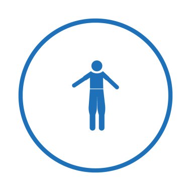 Man düz simgesi, vektör illüstrasyonu