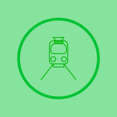 simge lokomotif tren yolu, tren vektör çizim üzerinde 