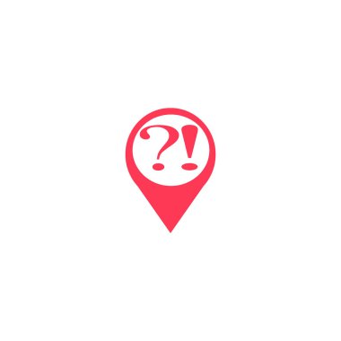 konum düz simge, vektör illüstrasyon 