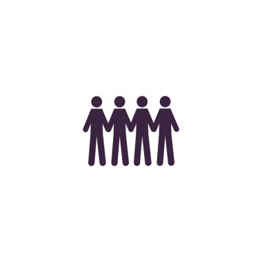 İşadamları düz simgesi, vektör çizim