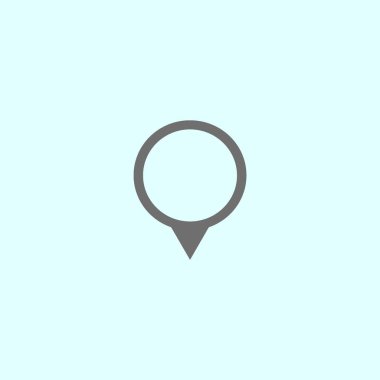 harita işaretçi düz stil ikonu, vektör çizim  