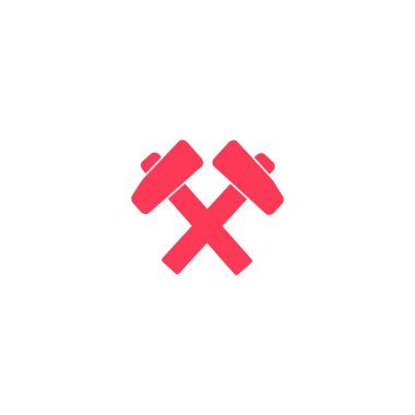 Balyozlar, vektör çizim minimalist simgesi