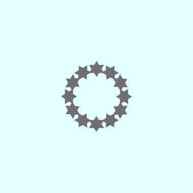 Noel çelenk düz stil ikonu, vektör çizim  