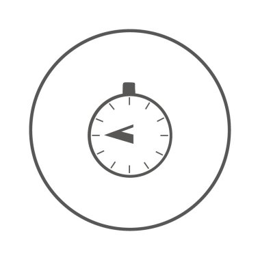 Kronometre web simgesi, minimalist vektör çizim