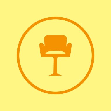 bar tabure düz stil ikonu, illüstrasyon vektör  