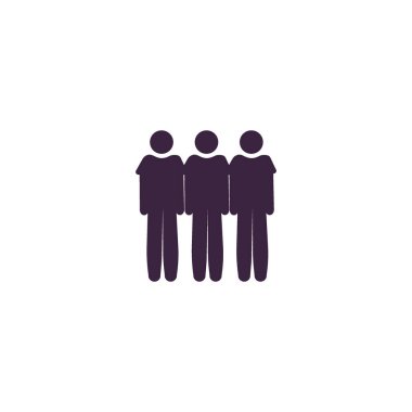 İşadamları düz simgesi, vektör çizim