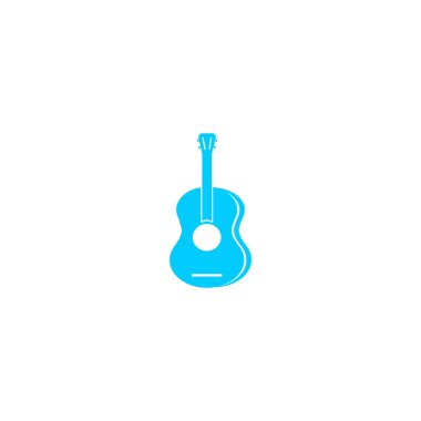 Gitar web simgesi, vektör çizim 