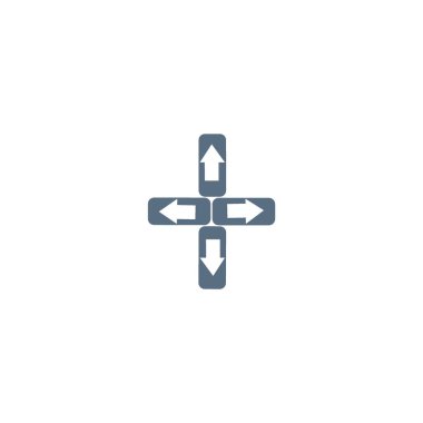 işaretçiler düz stil ikonu, vektör çizim 