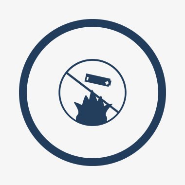 yasak atmak pil Yangın simgesi 