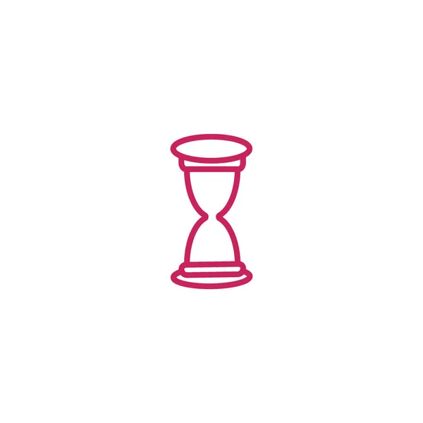 Icono Web Reloj Arena Ilustración Vectorial Minimalista — Archivo Imágenes Vectoriales