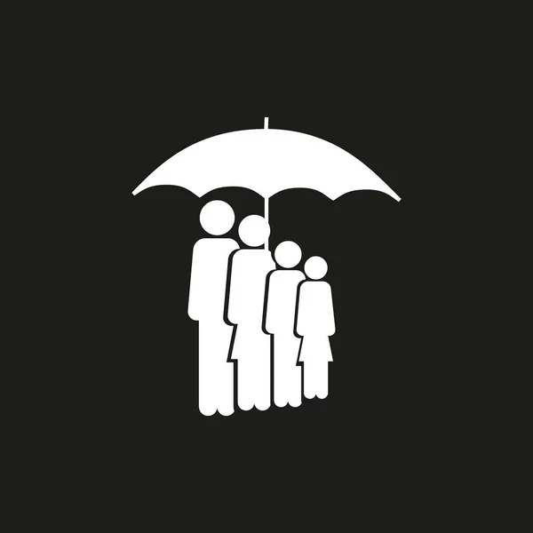 Family Flat Icon Vector Illustration — Stock Vector