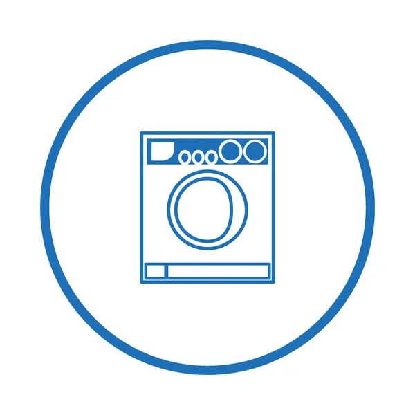 Washing Machine Flat Icon Vector Illustration — Stock Vector