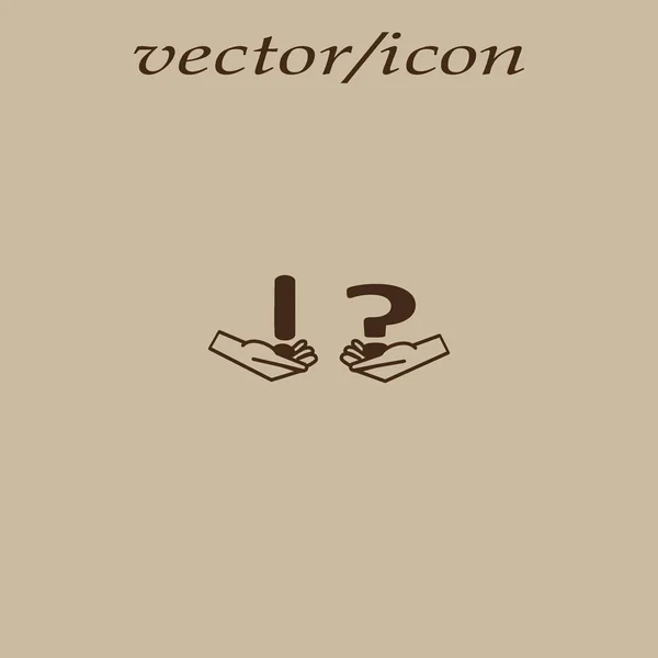 Vraagteken Uitroepteken Eenvoudige Pictogram Vectorillustratie — Stockvector