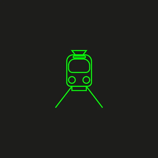 Icono Locomotora Vía Férrea Ilustración Vector Tren — Archivo Imágenes Vectoriales