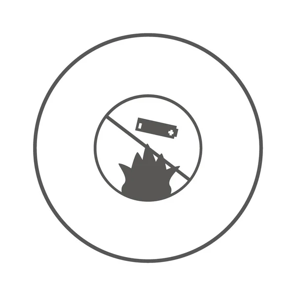 Заборонений Іконка Батареї — стоковий вектор