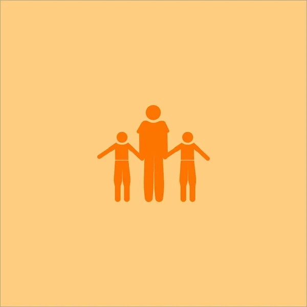 Familie Flaches Symbol Vektorillustration — Stockvektor