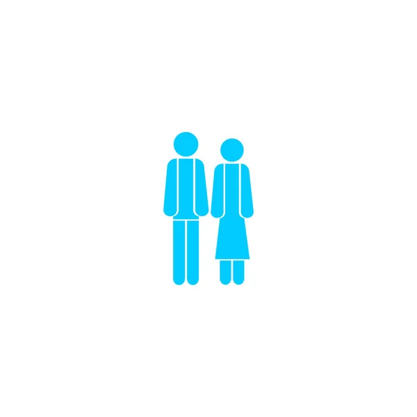 Man Vrouw Samen Permanent Vector Pictogram — Stockvector