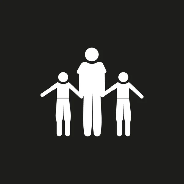 Familie Platte Icoon Vector Illustratie — Stockvector