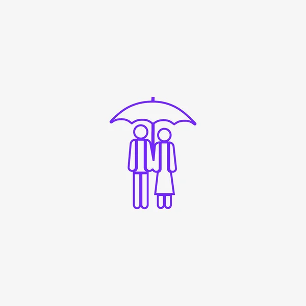 Man Vrouw Samen Permanent Vector Pictogram — Stockvector