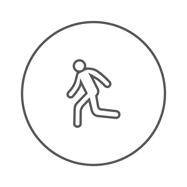 Silueta Hombre Corriendo Icono Simple — Vector de stock