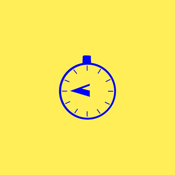 Het Pictogram Van Het Web Van Stopwatch Minimalistische Vectorillustratie — Stockvector