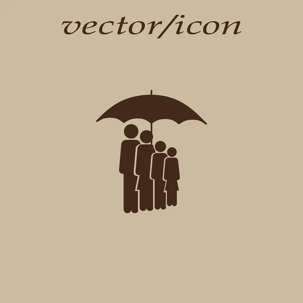 Groep Voor Mensen Staande Samen Vector Icon — Stockvector