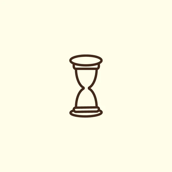 Icono Web Reloj Arena Ilustración Vectorial Minimalista — Vector de stock