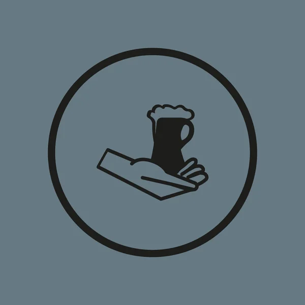 Ícone Plana Cerveja Ilustração Vetorial — Vetor de Stock