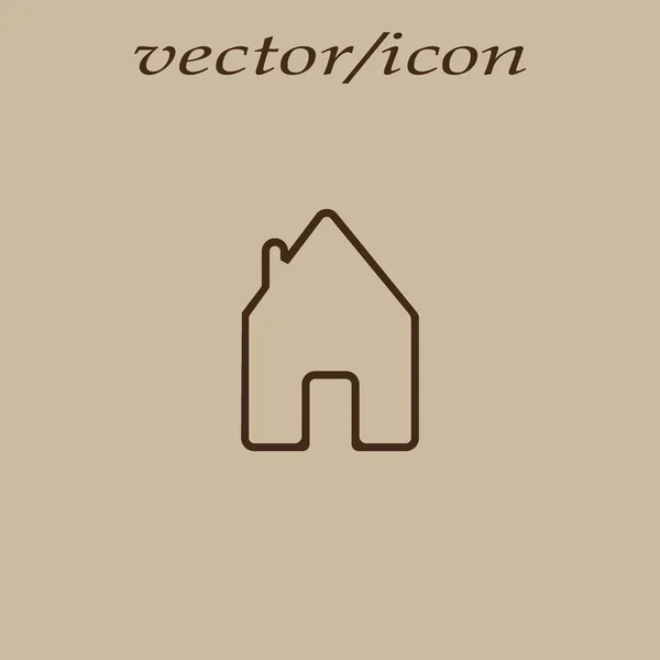 Minimalistische Ikone Des Hauses Vektorillustration — Stockvektor