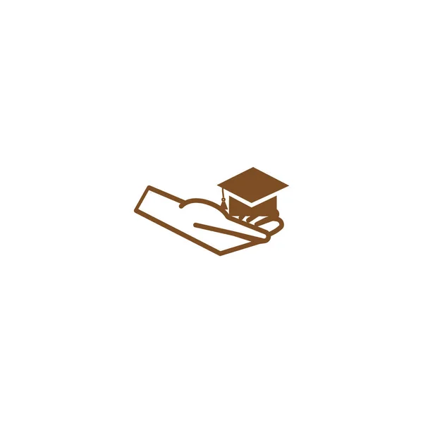 Podziałka Cap Płaski Ikona Ilustracji Wektorowych Koncepcja Edukacji — Wektor stockowy