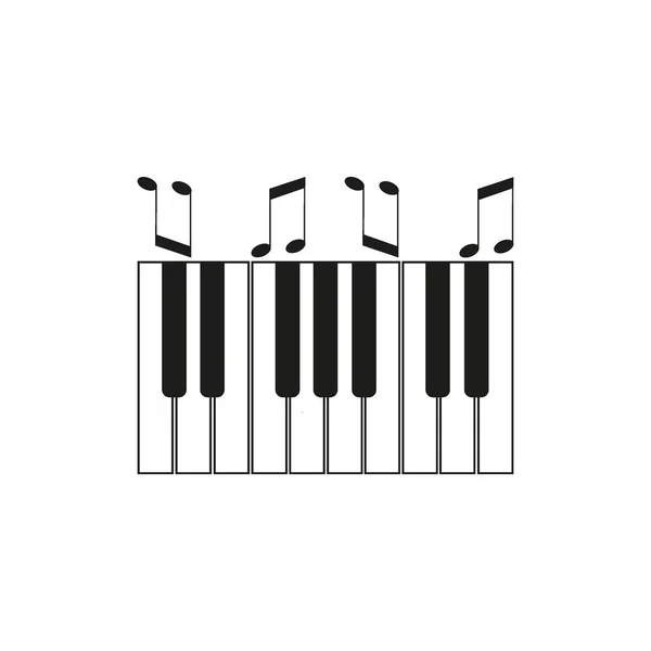Synthesizer Flat Ikonen Vektor Illustration Musikinstrument Koncept — Stock vektor