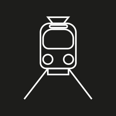 simge lokomotif tren yolu, tren vektör çizim üzerinde 