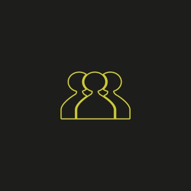 ekip çalışması düz simgesi, vektör çizim  