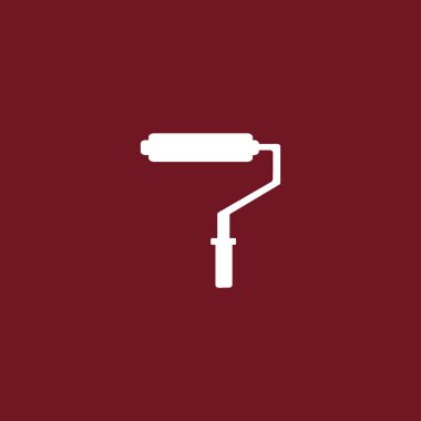 boya silindiri düz simgesi, vektör, illüstrasyon