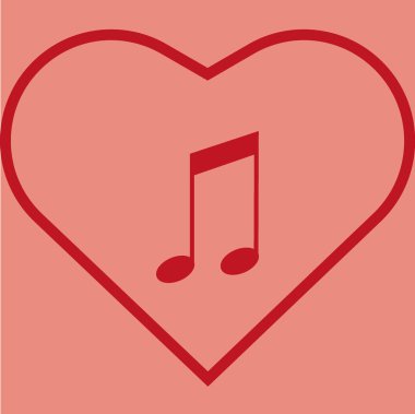 minimalist vektör simge müzik not sembolü