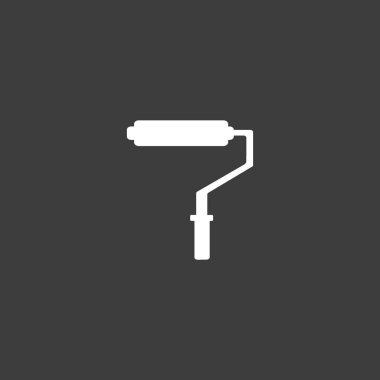 boya silindiri düz simgesi, vektör, illüstrasyon