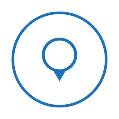 harita işaretçi düz stil ikonu, vektör çizim  