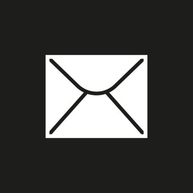 mektup zarfının minimalist vektör simgesi