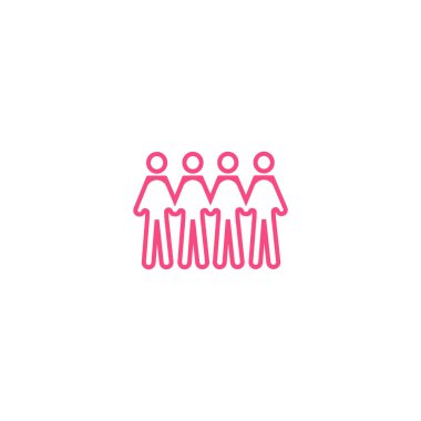 İşadamları düz simgesi, vektör çizim