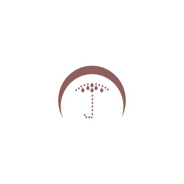 renkli şemsiye vektör çizim