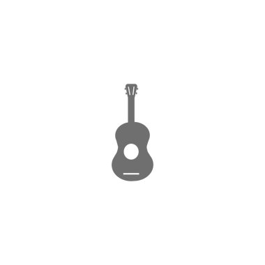 Gitar web simgesi, vektör çizim 