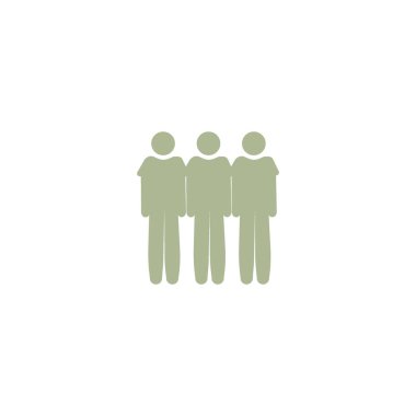 İşadamları düz simgesi, vektör çizim